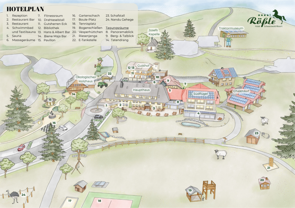 Lageplan des Hotel Resort Rößle